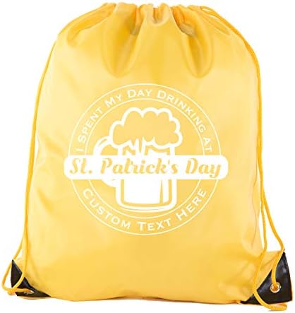 Özel Aziz Patrick Günü Sırt Çantası Kişiselleştirilmiş İpli Çantalar, Yeniden Kullanılabilir Hediye çantası