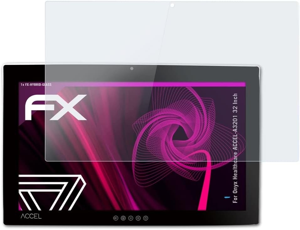 Onyx Healthcare ACCEL-A3201 ile Uyumlu atFoliX Plastik Cam Koruyucu Film 32 inç Cam Koruyucu, Plastikten 9H Hibrit