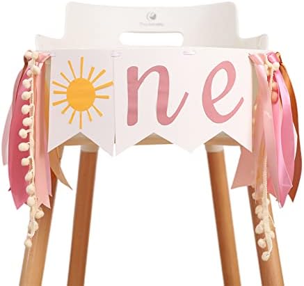 Sen Benim Güneş Yüksek Sandalyemsin Afiş-Kız için Güneş Temalı ilk Doğum Günü partisi Süslemeleri, Boho Güneş 1.