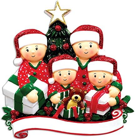 Aile Serisi Açılışı, 4 Kişilik Kişiselleştirilmiş Noel Ağacı Süsü Ailesini Sunar