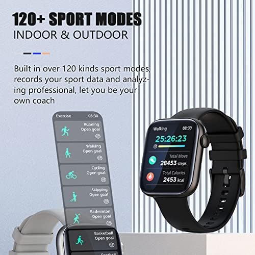 Bzdzmqm Metin ve Çağrı ile akıllı saat (Çağrı Alma/arama), 1.8 inç HD Tam Dokunmatik ekran Smartwatch ıOS Android