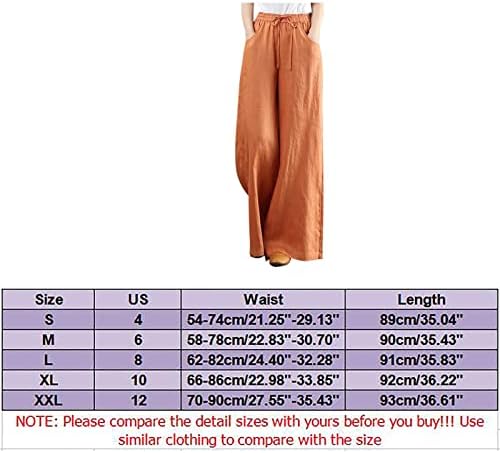 2023 Yeni Keten Pantolon Kadınlar için, Plaj Hafif Geniş Bacak Uzun Yoga Palazzo Tam Boy Salon Pantolon Kadınlar