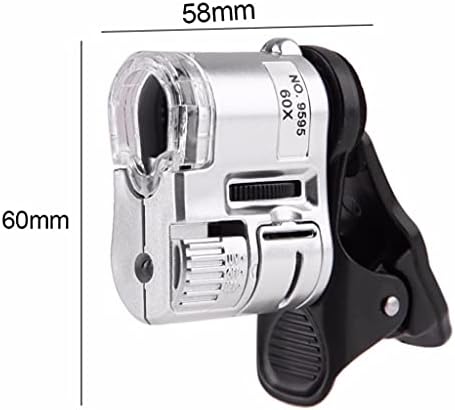 FZZDP Evrensel 60X Cep Telefonu Mikroskop Makro Lens Zoom Mikro Kamera Klip ile led ışık Telefon Lens