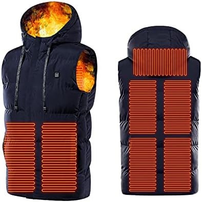 OSFVNOXV ısıtmalı yelek Erkekler ve Kadınlar için, Moda Kapitone kışlık Mont, ısıtmalı ceket açık çalışma için, Pil