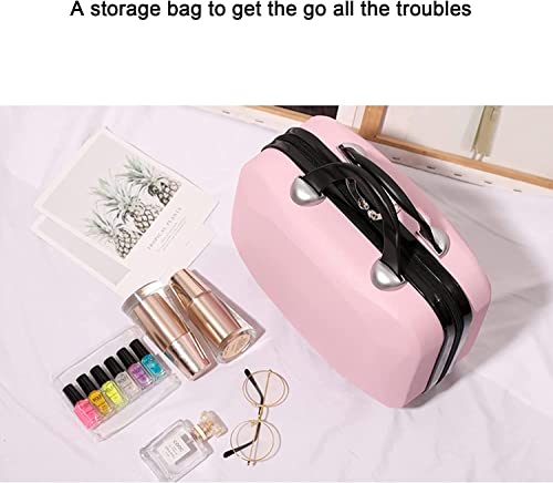 Sert Kabuk Seyahat Bavul Kozmetik Çantası, Mini Bavul, Küçük Seyahat Taşınabilir Bavul Kozmetik Durumda anjyueu (Renk: