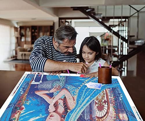 ZGmaxCL 5D Elmas Boyama Kitleri DIY Yetişkinler ve Çocuklar için Tam Yuvarlak Matkap Güzellik Kristal Modern Duvar