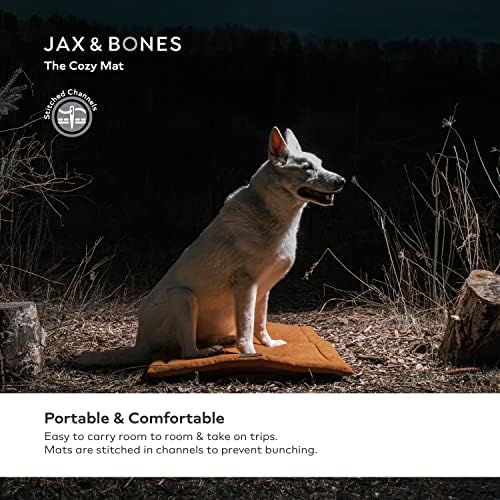 Jax & Bones köpek yatağı Rahat Mat-Yıkanabilir köpek halısı-Orta Düz Ped Standart Boyuta Uyar Sandık ve Köpek Kulübesi