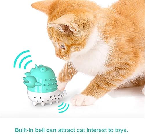 SLATİOM Interaktif Kediler Oyuncak Elektrikli Pet Diş Temizleme Araçları Otomatik Kediler Diş Fırçası Catnip Kediler