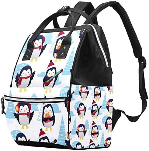 Kış Penguen Desen Bebek Bezi Çantası Sırt Çantası Koleji okul sırt çantası Rahat Sırt Çantası Laptop Sırt Çantası