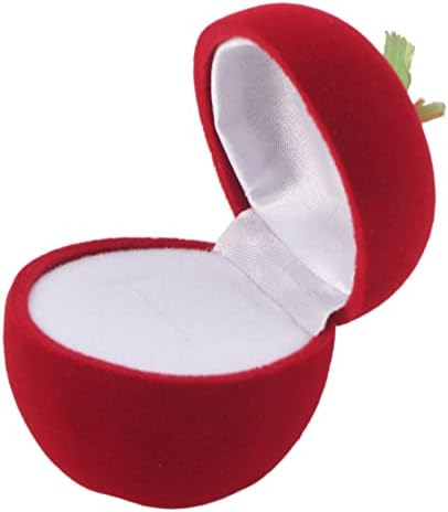 GFRGFH Akın Yüzük Hediye Kutusu Kırmızı Elma Şekilli Taşınabilir Küpe Kolye Yüzük Takı saklama kutusu Kolye, Bilezik,