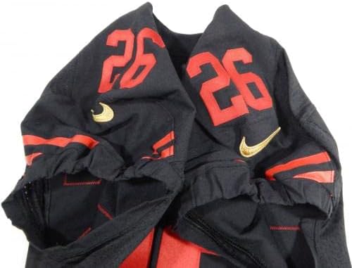 San Francisco 49ers Tramaine Brock 26 Oyunu Yayınlandı Siyah Forma Renk Acele - İmzasız NFL Oyunu Kullanılmış