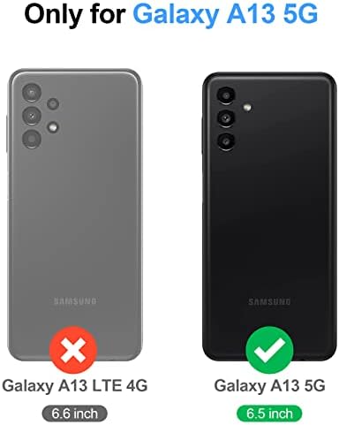 Antsturdy Samsung Galaxy A13 5G 6.5 Cüzdan kılıf 【RFID Engelleme】 【Fermuar Cep】【7 Kart Yuvası】 PU Deri Flip Folio