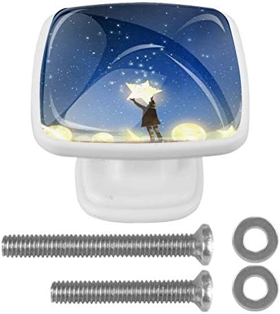 Idealıy Yıldızlı Gökyüzü Mor Kapı Çekmece çekme kolu mobilya dekorasyonu için Mutfak Dolabı Tuvalet Masası
