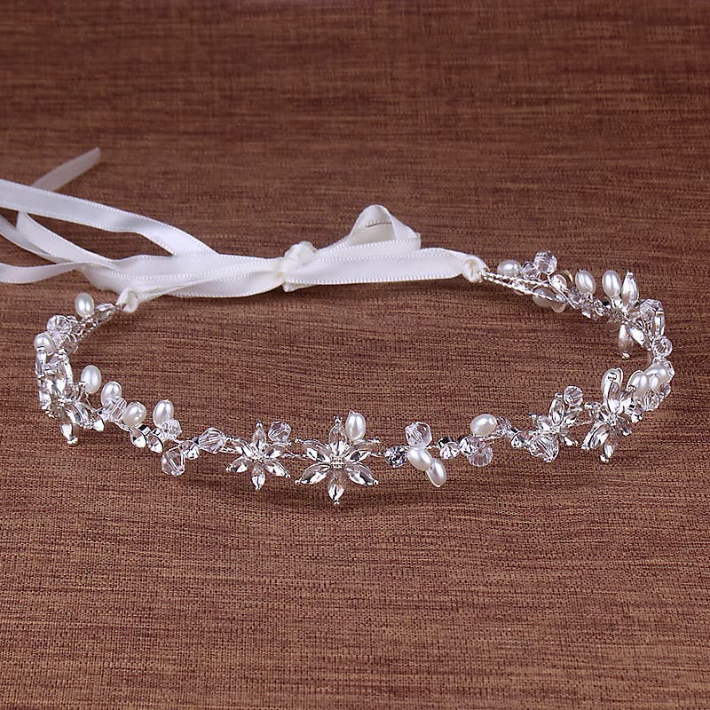 EneQutum Düğün Gelin Rhinestone Bantlar, kristal Headpieces Prenses Bantlar, çiçek Boncuklu Saç Vine Gelin Düğün