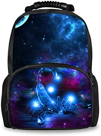 Coloranimal moda çocuk okul keçe Galaxy desen sırt çantası çocuklar Akrep baskılı okul çantalarını
