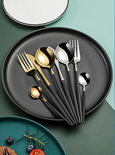 XSZON Mutfak Gıda paslanmaz çelik çatal bıçak Yaratıcı Uzun Saplı biftek bıçağı Çatal Kaşık Gıda Dört Ana Adet Titanyum