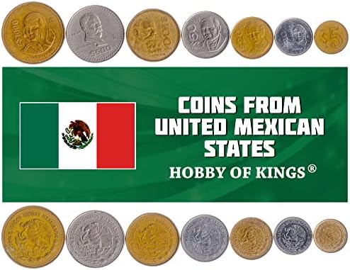 Meksika'dan 7 Jeton Seti / Meksika Jeton Seti Koleksiyonu 5 10 20 50 100 500 1000 Peso | Dolaşımlı 1984-1992 | Koleksiyoncular,