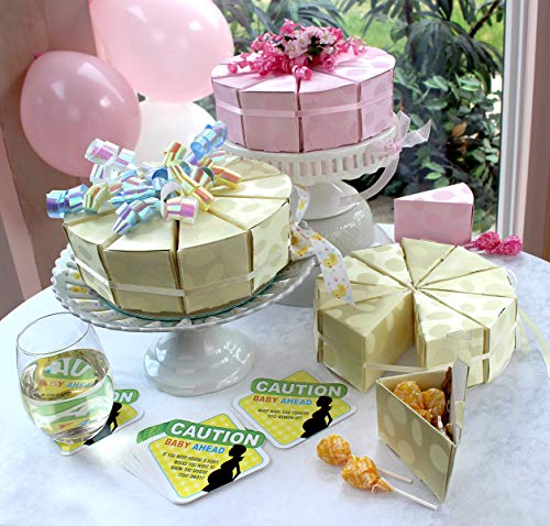 Lillian Rose Baby Cake Box Favors, Sarı, 2 x 3,75, 10 Sayı