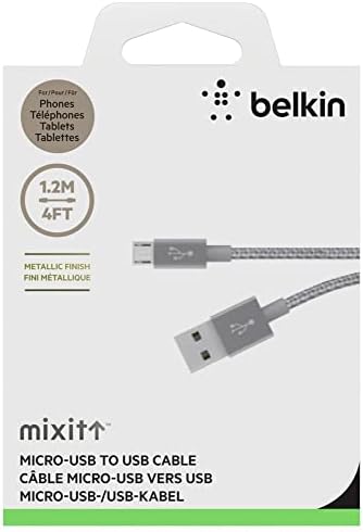 Belkin 4 Ayaklı MİXİT Metalik Mikro USB Kablosu (Gri)