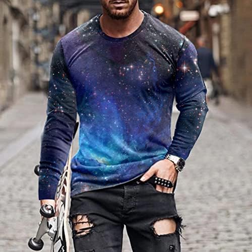 Erkekler grafikli tişört Hipster Hip Hop Kravat Boya Baskı Tee Gömlek Kısa Uzun Kollu Renk Bloğu Graffiti Casual