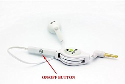 Geri çekilebilir Kulaklık Mono Handsfree Kulaklık Mic Tek Kulaklık Kulaklık Kulaklık Kablolu [3.5 mm] [Beyaz] LG