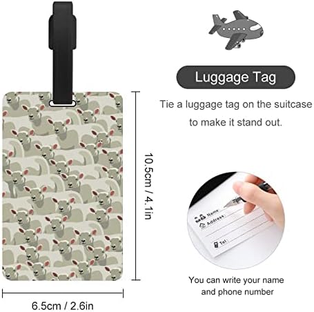 Bavul seyahat baskılı etiketler için isim kimlik kartı ile tüm koyun desen Bagaj çanta etiketi
