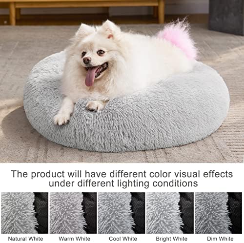 MIXJOY Ortopedik köpek yatağı Rahat Çörek Sarılma Yuvarlak köpek yatağı Ultra Yumuşak Yıkanabilir Köpek ve Kedi Yastık