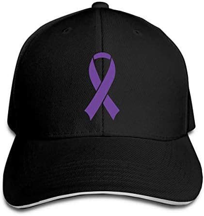 Pankreas Kanseri Bilinçlendirme Şerit Kadınlar / Erkekler Ayarlanabilir Doruğa Sandviç Kap Snapback Şapka