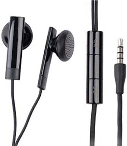 Kulaklık 3.5 mm Eller Serbest Kulaklık Mikrofon Çift Kulaklık Kulaklık Stereo Kablolu [Siyah] T-Mobile Samsung Galaxy