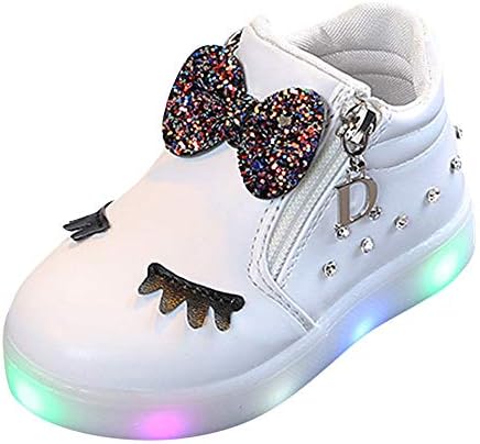 Çocuk Erkek Kız Sneakers Koşu Ayakkabıları Çocuk Bebek led ışık Aydınlık Sneakers Kristal İlmek Rahat spor ayakkabılar
