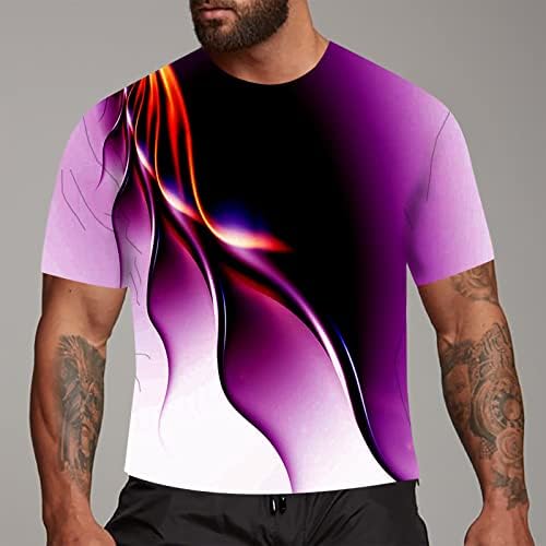 Yaz erkek Elbise Gömlek erkek 3D Yenilik Tişörtleri Erkekler Grafik Komik Tees 3D Baskılı Crewneck Kısa Erkek Büyük