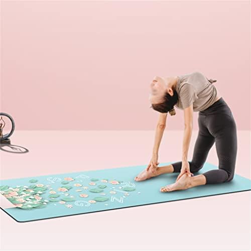 SHZBCDN TPE Kauçuk yoga Matı Pozisyon Hattı Battaniyeli Taşınabilir Katlanır spor matı (Renk : A, Boyut: 186 * 68cm)