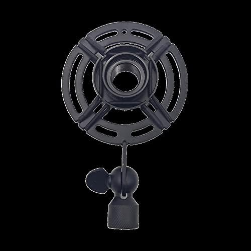 TWDYC Mat Siyah Metal Taşınabilir Vida Mikrofon Şok Dağı Titreşim Önleyici Mikrofon Standı