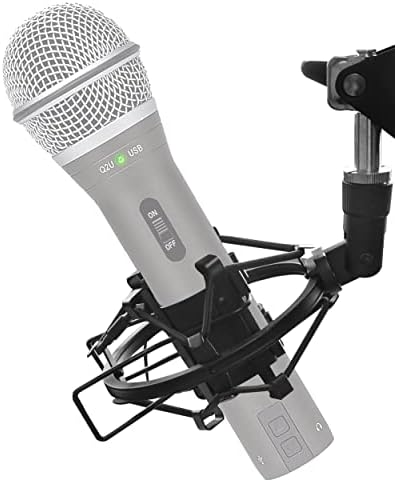 Etour Q2U USB / XLR Mikrofon Şok Dağı, Pop Filtreli, Mikrofon Titreşim Önleyici Süspansiyon Şok Dağı Tutucu Klipsi