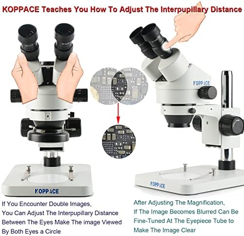 KOPPACE 3.5 X - 180X Binoküler Stereo Büyük Platform Mikroskop Cep Telefonu Tamir Endüstriyel Muayene Mikroskop