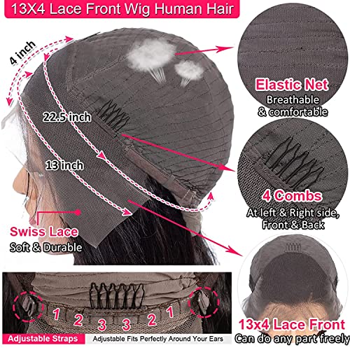 Dantel ön peruk insan saçı düz insan saçı 13x4 sırma ön peruk Siyah Kadınlar İçin Bebek Saç İle 180 % Yoğunluk Şeffaf