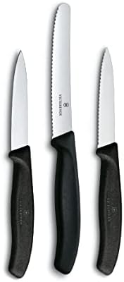Victorinox Swiss Classic Soyma Bıçağı Seti, 3 Adet, Siyah, 6.7113.3