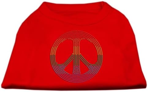 Mirage Pet Yapay Elmas Gökkuşağı Barış Burcu Gömlek Kırmızı XXXL (20)