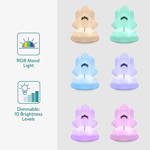 Navaris Çocuklar için Gece Lambası - renk değiştiren LED Başucu Lambası Uzaktan Kumandalı Çocuk Kız Erkek Yatak Odası