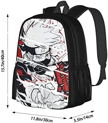 Tcaızlıs Anime Desen keten sırt çantası Dayanıklı 16 Dizüstü Sırt Çantaları Bilgisayar Çantası, Hafif Rahat Seyahat