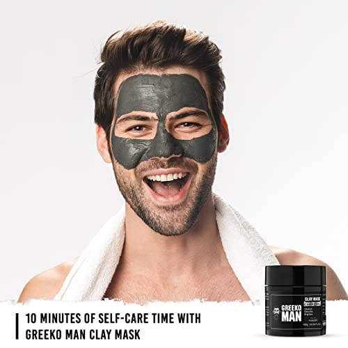 Sağlıklı, Işıltılı ve Ferahlatıcı Ciltler için Greeko Man Kömür Kil Maskesi-100 gr
