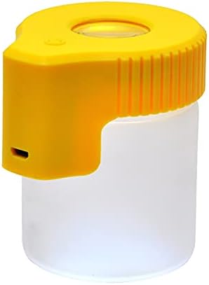 Pinklove Mühürlü Saklama Kabı Plastik ve Cam Büyüteçli LED saklama kavanozları Görüntüleme Depolama Tankları Açık