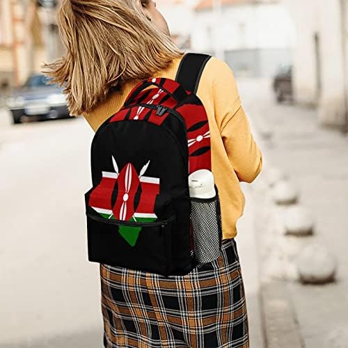 Bayrak Haritası Kenya seyahat sırt çantaları Moda omuzdan askili çanta Hafif Çok Cep Sırt Çantası Okul Çalışması
