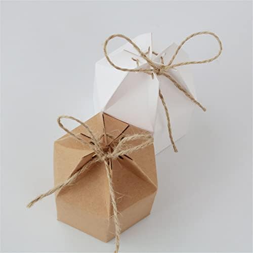 LQBYWL Düğün İyilik, iyilik kutuları, kutu, Düğün iyilik Kutuları Kağıt Şeker tedavi kutusu Altıgen Şekilli Hediye