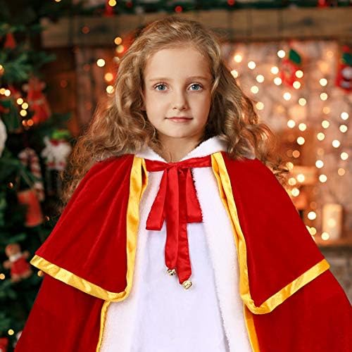 SOIMISS Bayan Santa Kostüm Noel Pelerin Süper Yumuşak Kırmızı Rahat Kapüşonlu Pelerin Noel Baba Elbise Noel Kostüm