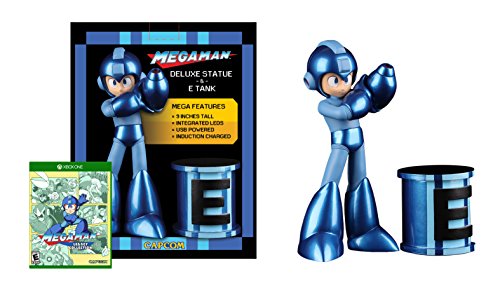 Mega Man Legacy Collection Oyunu ile Mega Man Heykeli ve E-Tankı-Xbox One Özel Sürümü