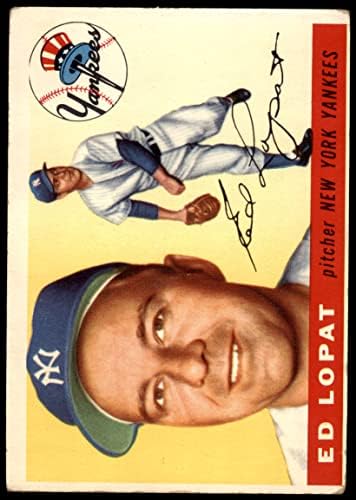1955 Topps 109 Eddie Lopat New York Yankees (Beyzbol Kartı) İYİ Yankees