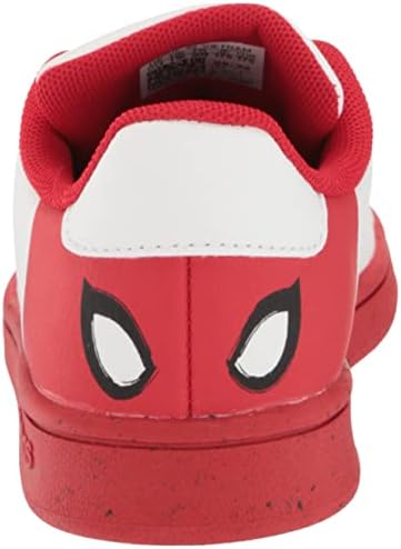 adidas Advantage Tenis Ayakkabısı, Beyaz / Beyaz / Daha İyi Kırmızı (Örümcek Adam), 11 ABD Unisex Küçük Çocuk