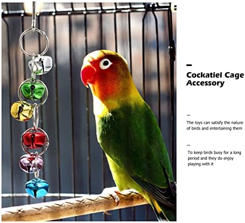 Ipetboom Hamak Salıncak Hamak Aksesuarları Bells ile 2 adet Papağan Oyuncak Kuş Oyuncak Renkli Çiğneme Asılı Kafes