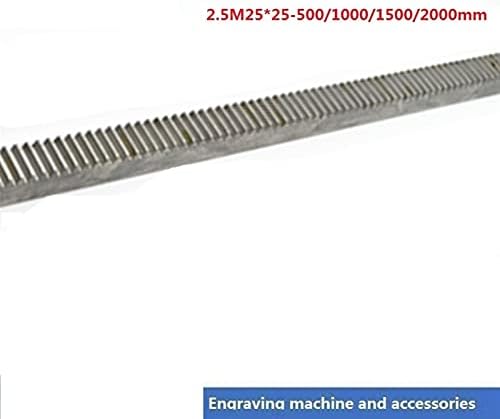 MKSIWSA Sanayi 1 adet Mod2. 5 Düz Dişli Raf Sağ Diş 25x25 Uzunluk 500/1000/1500 / 2000mm Çelik CNC Parçaları Modulus2.